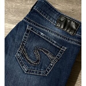 Silver Jeans Suki Mid Slim Boot Mid Rise Dark Wash Jeans SZ 29x31 (30x30)